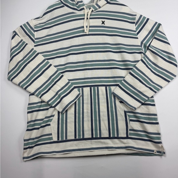 Hurley Other - Hurley Blue and White Striped Hoodie Men’s XXL NWT!